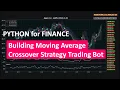 Python for Finance - Building Moving Average Crossover Strategy Trading Bot
