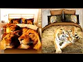New arrival brown lion 3D print pure cotton 4 piece bedding sets duvet cover sets design collection