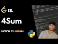 4Sum LeetCode 18 Theory Python code