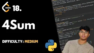 4Sum LeetCode 18 Theory Python code