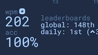 TYPING 200 WPM - RANK 1 MONKEYTYPE