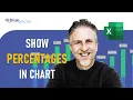 How to Add Percentage in Column Chart in Excel Difference of Total Display and Value