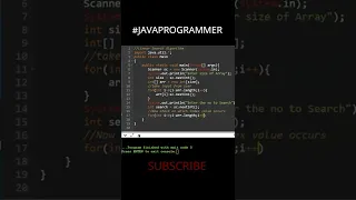 Linear Search Algorithm Java Program