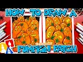 How To Draw A Pumpkin Patch With Overlapping