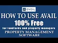 How to Use Avail a FREE Property Management Software Landlords Review Walk-through