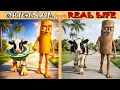 Lagu Tung Tung Tung Sahur \u0026 Vaca Saturno Saturnita | Brainrot Original vs Real life | Brainrot Animation