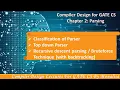 Ch 2 5 Top down Parser Recursive descent parsing Bruteforce Technique Compiler Design Lectures