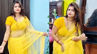  uff kya lag rahi ho aisa kisne bola yellow saree navel vlog rupa indianrupavlog
