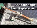 How To Replace An Outdoor Spigot Stem