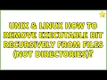 Unix Linux How to remove executable bit recursively from files not directories