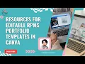 Resources For Editable RPMS Portfolio Templates In Canva
