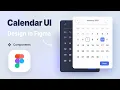 Functional Calendar Date picker UI Design in Figma Interactive Components