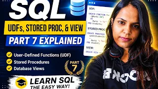 SQL Tutorial Part 7 UDF Stored Procedure and View Explained
