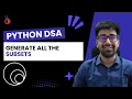 DSA Python 2025 - Generate Subsets Using Bit Manipulation Power Set Leetcode 78