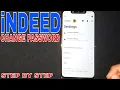 How To Change Password On Indeed