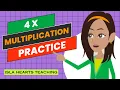 Multiplication Practice for Kids Times Tables Drills 4x - Multiplying Math Facts