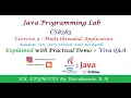 Java Lab Ex 9 Multi-threaded Application CS8383 Viva Q A NetBeans IDE RK KEYNOTES RK