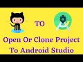 How to import or clone github project in Android Studio