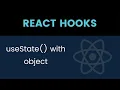 React useState hooks useState with object in react