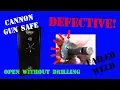 Cannon Shield Series Safe - Broken Lock