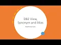 DB2 View Synonyms Alias Mainframe Guru