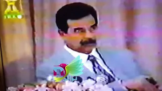 نادر جدا   ماذا قال الشاعر عريان السيد خلف امام صدام حسين دندنها