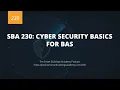 SBA 230 Cybersecurity Basics for Building Automation