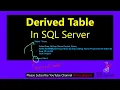 derived table in sql derived tables in sql server mssql derived table