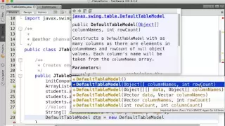 Java Swing JTable Demo