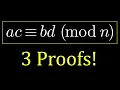 3 Proofs of the Multiplication Rule in Modular Arithmetic