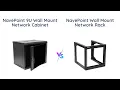 NavePoint 9U Wall Mount Network Cabinet vs Open Frame Network Rack Comparison