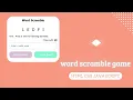 Word Scramble Game HTML CSS JavaScript Word Game