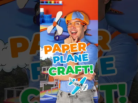 3 Step Airplane Craft with Blippi! ✂️✈️