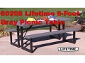 60208 6-Foot Craftsman Folding Picnic Table gray Demo