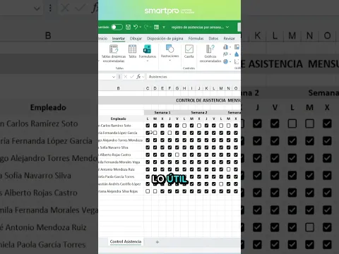 Controla la asistencia de tus empleados con casillas en Excel