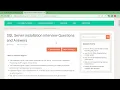 SQL DBA Class Dec 31 - Class 2