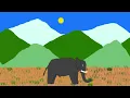 Elephant Walking Animation GIF style First Animation