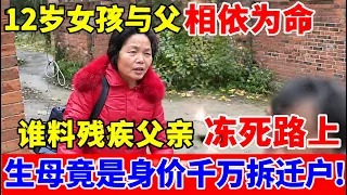 12岁女孩与父相依为命,谁料残疾父亲意外冻死路上,踏上寻母之路竟是身价千万拆迁户【人间真情录】