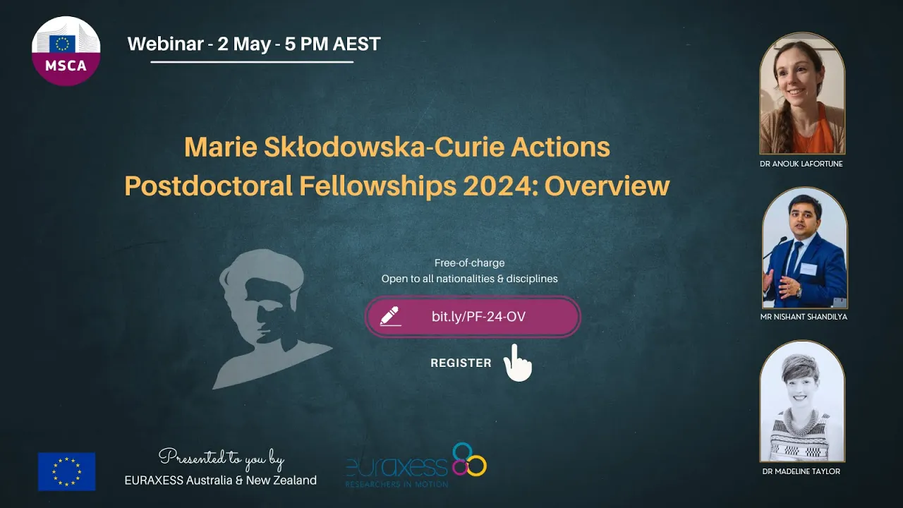 Outline Video 2024: Introduction to Marie Sklodowska-Curie Actions Postdoctoral Fellowships