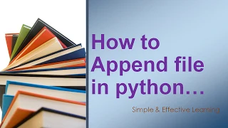 How to Append file in Python Append file in Python Python Append text file Appending Files