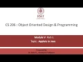 CS206 Object Oriented Design Programming Module 5 Part 1