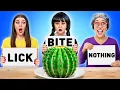 Download Lagu 😜 BITE, LICK or NOTHING Challenge! Crazy Food Dares \u0026 Funny Reactions
