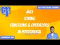 Functions Operators in PostgreSQL String Functions Operators PostgreSQL Full Playlist