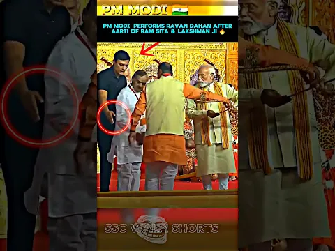 ๐ฅ PM MODI JI PERFORMS RAVAN DAHAN | A MOMENT OF FAITH & TRADITION ๐ฉ๐#trending #shorts #viralvideo