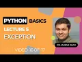 Python Basics Lecture 5 exception handling
