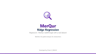Regression MerQur Step-by-Step Natural Sciences Mathematics