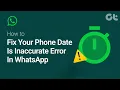 Download Lagu Cara Memperbaiki Kesalahan Tanggal Telepon Anda Tidak Akurat di WhatsApp