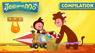 Tee and Mo Go To Outer Space! 🚀 Tee and Mo 🐒 COMPILATION 🙈 15+ MINUTES