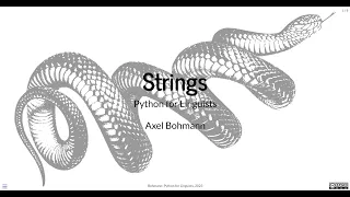 Python for Linguists Lesson 2 - Strings
