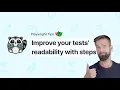 Improve your Playwright test s readability with steps
